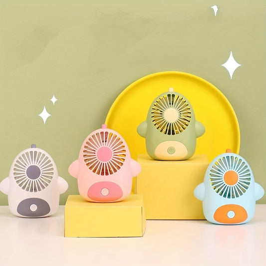 Summer Mini Strong Power Fan Durable Cartoon Handheld Small Fan