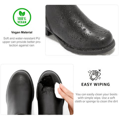 STQ Women's Chunky Block Heel Ankle Boots