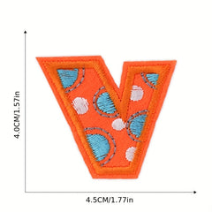 26pcs Letter Embroidered Patches Men Sew On Repair Patches DIY Crafts