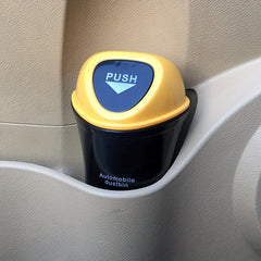 Triangle Car Trash Can with Lid and 3 Storage Pockets