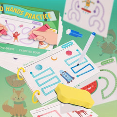 16pcs Stroke Control Practice Cards Dot to Dot Drawing & Tracing Games