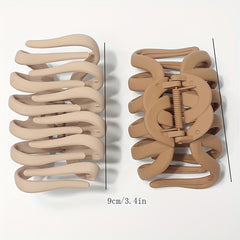 2pcs Matte Shark Claw Octopus Hair Claw Female