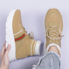Women's Plush Inner Warm Sports Sneakers Winter Running Shoes
