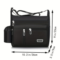 Nylon Casual Briefcase Functional Storage Organizer Messenger Bag