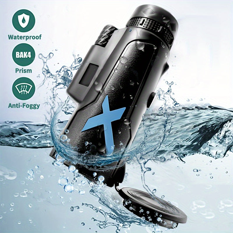 12x50 HD Monocular Telescope with Tripod and Phone Clip