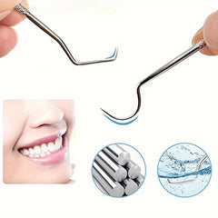 7pcs Stainless Steel Toothpick Set Dental Cleaning Kit Portable Teeth Cleaner