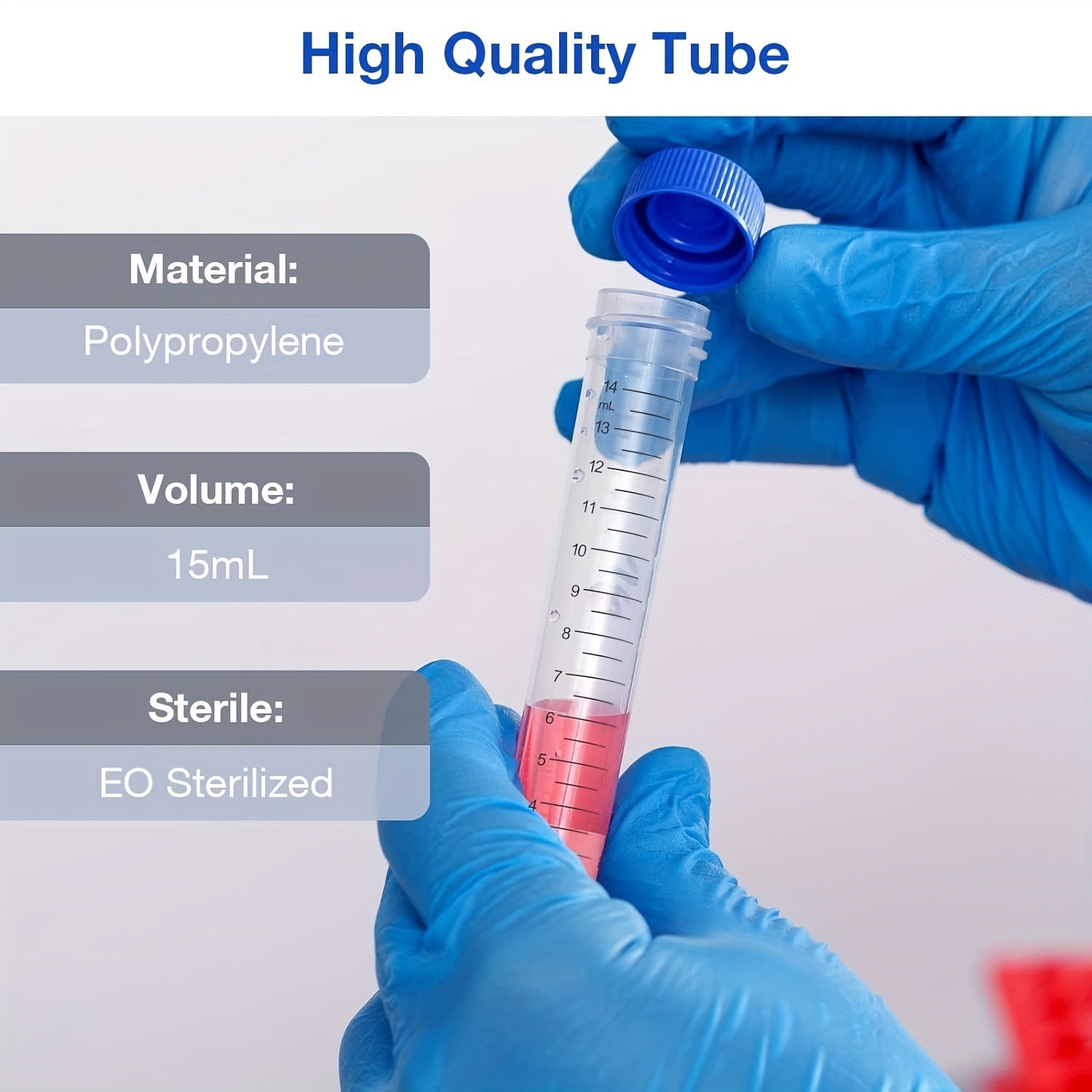 20pcs 15mL Conical Centrifuge Tubes Microcentrifuge Tube Sterile
