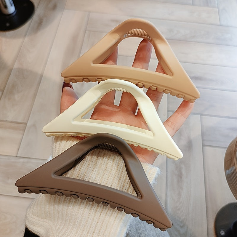 Large Hair Claw Clip Matte Triangle Design
