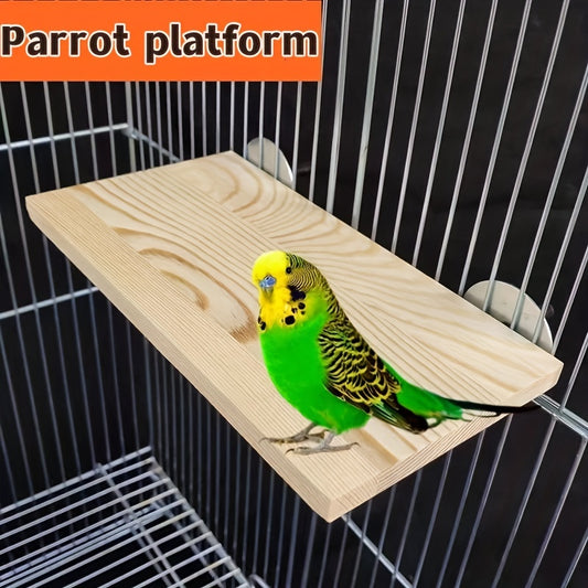 Wood Perch Platform for Parrots Comfortable and Safe Stand