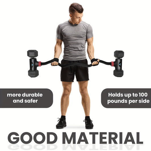 Iron Fitness Bar Quick Strength & Muscle Building Dumbbell to Curl Barbell Set