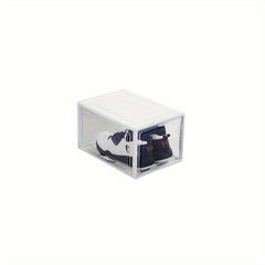 Plastic Shoe Rack Box With Door Shoe Storage Box Dust-proof Stackable Shoe Cabin