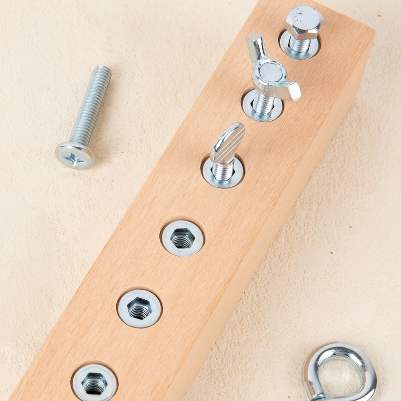 Toy Screwdriver Busy Board for Developing Motor Skills and Hand-Eye Coordination