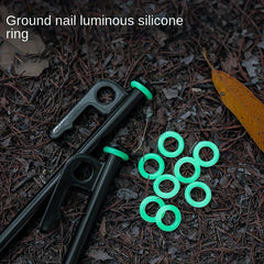 Glow in the Dark Silicone Ring Nail for Camping