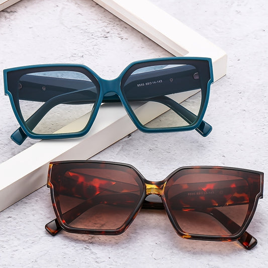 Vintage Oversized Square Sunglasses Women Sun Protection Lenses