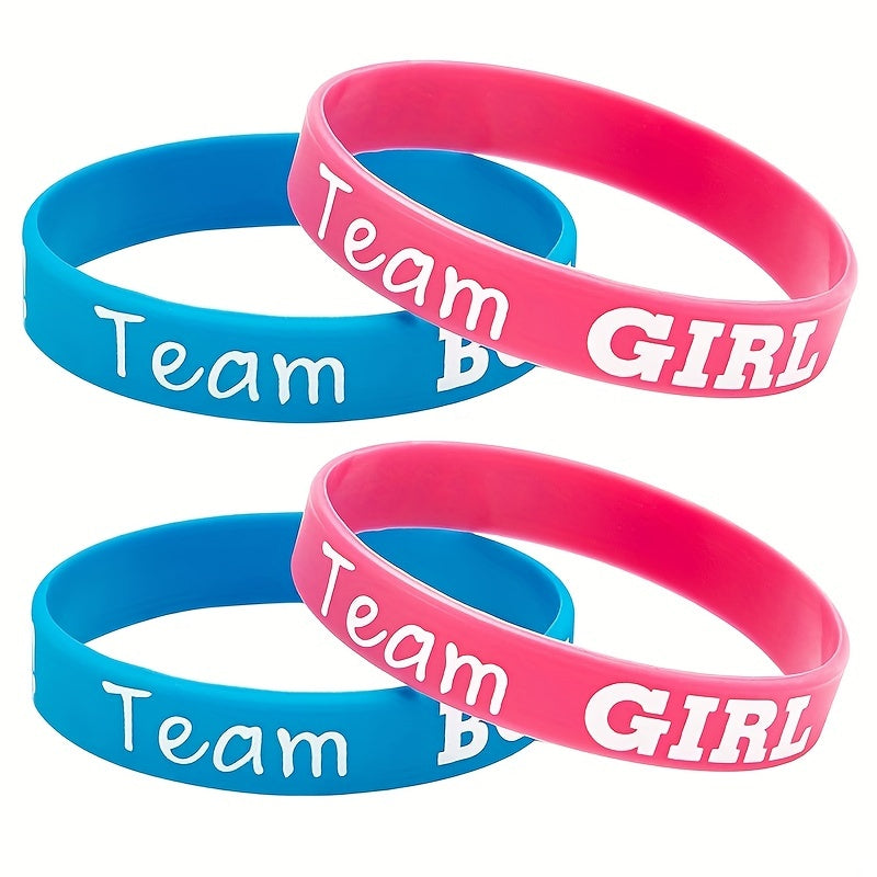 10pcs Gender Reveal Bracelets - Team Boy and Team Girl Wristbands