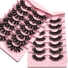 7 Pairs Fluffy 6D Faux Mink Wispy Eyelashes Natural Look False Lashes