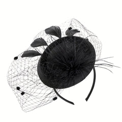 Women's Flower Veil Head Piece Fascinator Tea Party Derby Hat Head Accessory