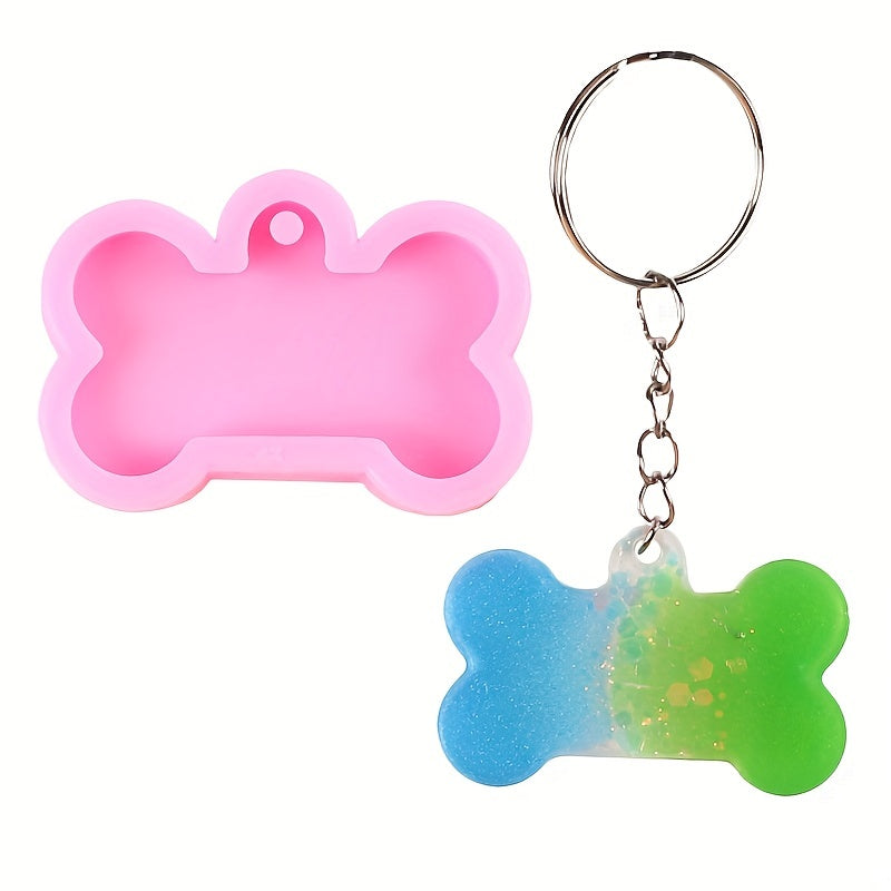 4pcs Dog Bone Silicone Mold Epoxy Resin Mold DIY Crafts
