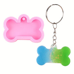 4pcs Dog Bone Silicone Mold Epoxy Resin Mold DIY Crafts