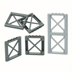 6pcs Building Block Set with 6x6 Dot Support Frame for Educational Toy