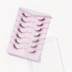 7 Pairs Half Eye False Eyelashes Natural Fluffy Wispy Lashes 14mm