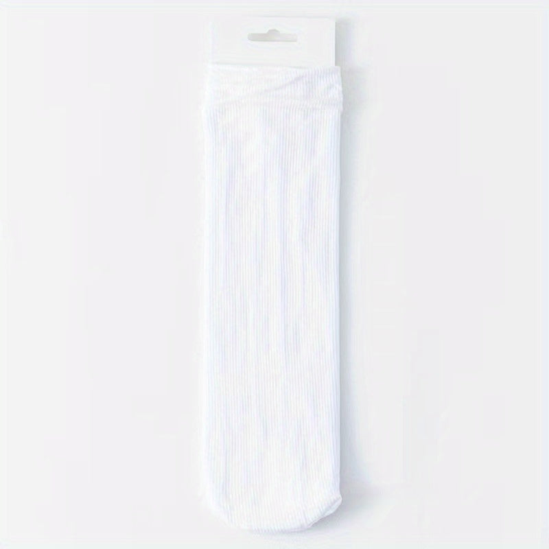 5 Pairs Solid Lightweight All-match Women's Socks