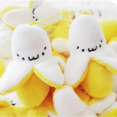 6pcs 2.76in Smiling Banana Toy Backpack Decoration Gift