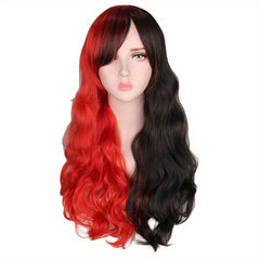 60cm Long Body Wave Hair Wig Synthetic Fiber Natural Looking for Women