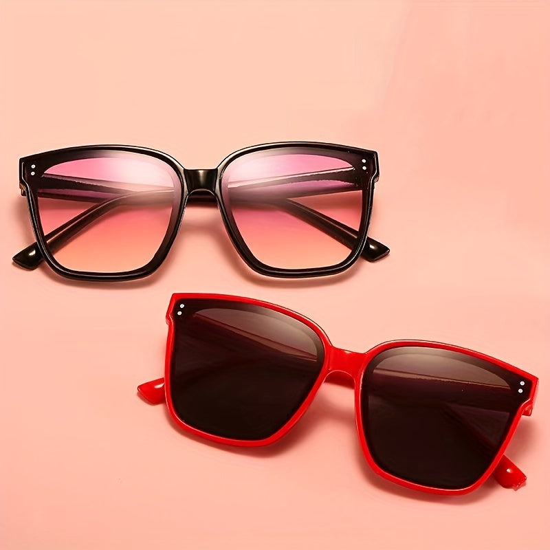 Kids Retro Large Frame Sunglasses for Outdoor Activities
