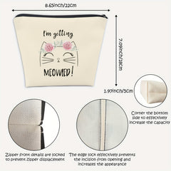 Meowied Makeup Bag Funny Engagement Gift for Bride