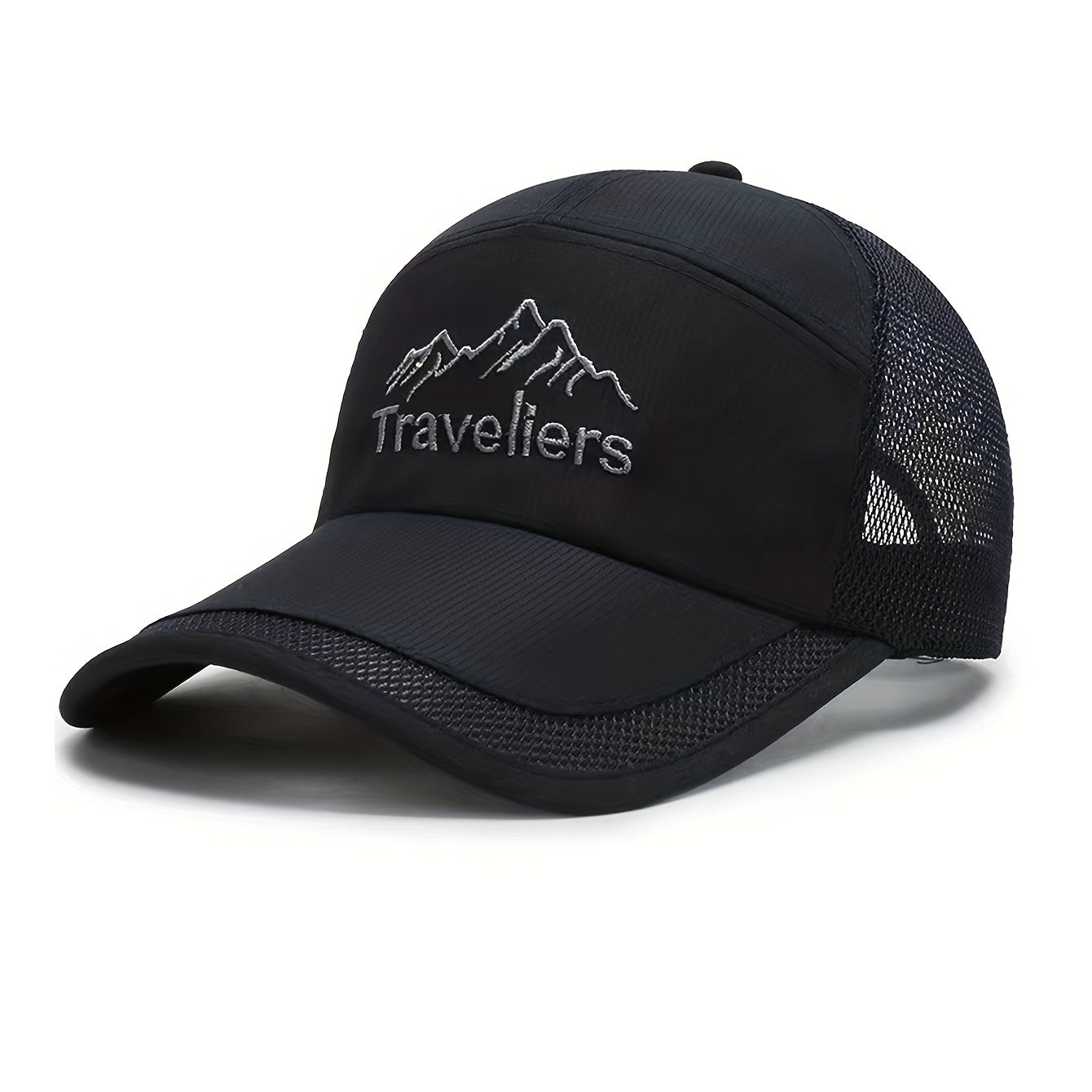 Mountain Embroidery Mesh Baseball Cap Breathable Sports Trucker Hat