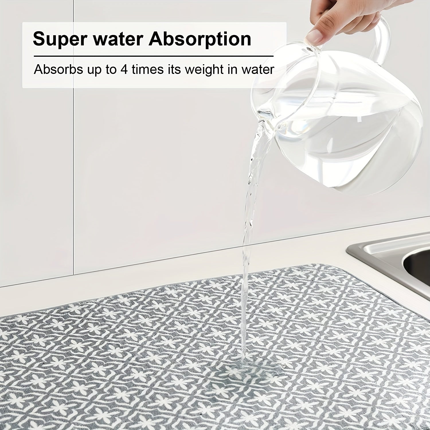 Stylish Microfiber Dish Drying Mat