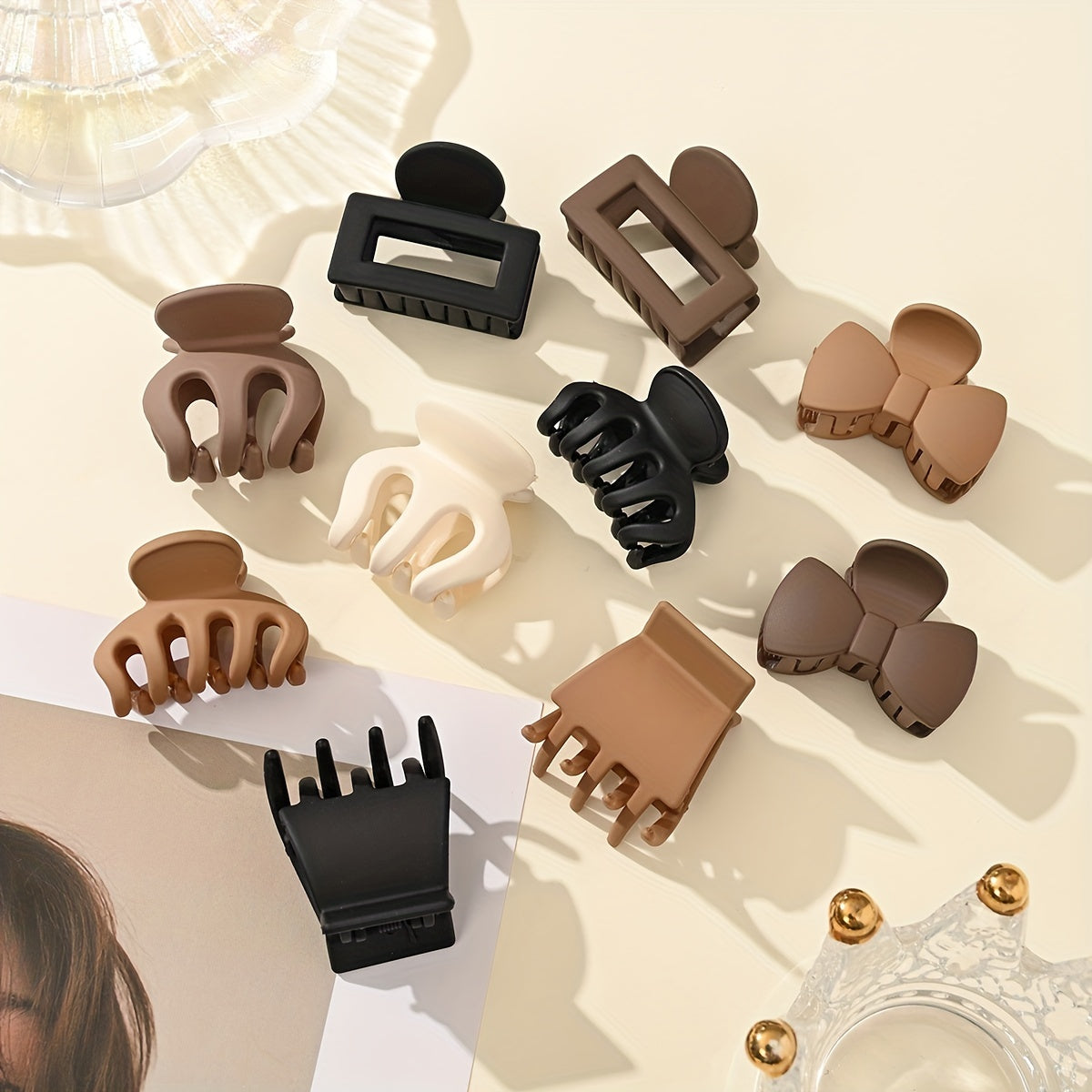 Matte Hair Claw Style Shark Claw Solid Hair Claw Hair Accessories For Women