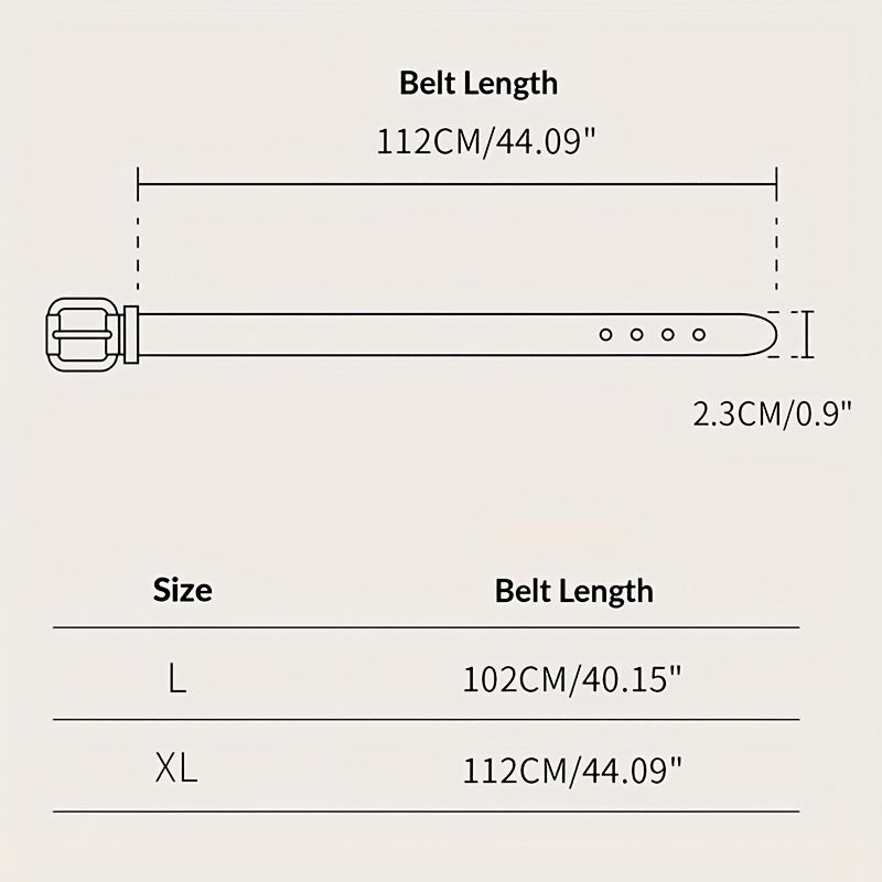 Golden Round Buckle Belt Casual Solid Belt Jeans Pants Belt For Women