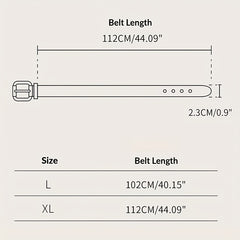 Golden Round Buckle Belt Casual Solid Belt Jeans Pants Belt For Women