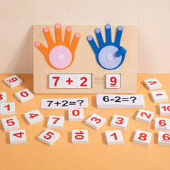 Wooden Finger Counting Board Math Toy for Toddlers 3-6 Years