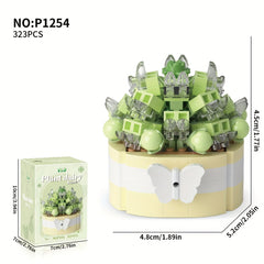 Eternal Flower Succulent Plant Potted Assembly Building Block Toys