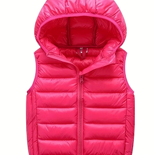 Kids Winter Hooded Puffer Vest Down Coat