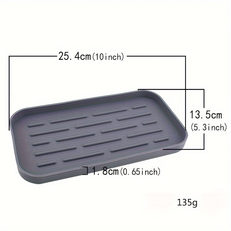 Silicone Draining Tray Kitchen Bathroom Storage Shelf