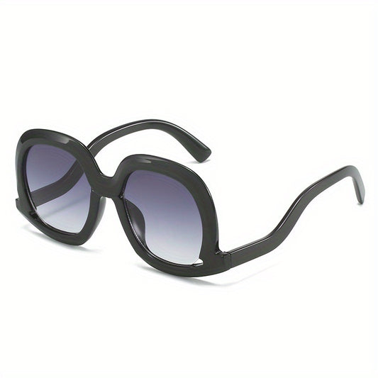 Y2K Oval Block Sunglasses Large Gradient UV400