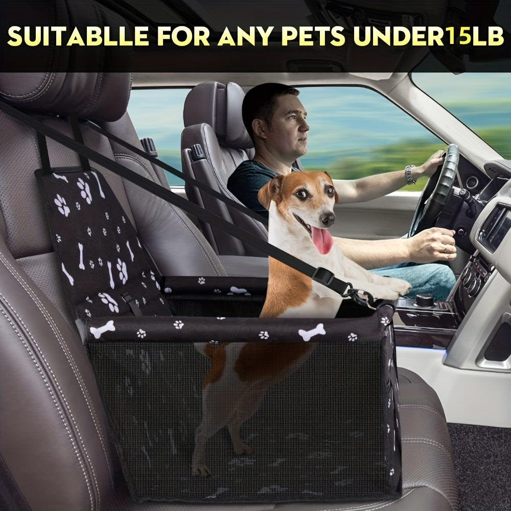 Pet Dog Booster Car Seat with Clip On Leash