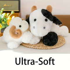 Realistic Plush Goat & Cow Stuffed Animal Soft Fluffy