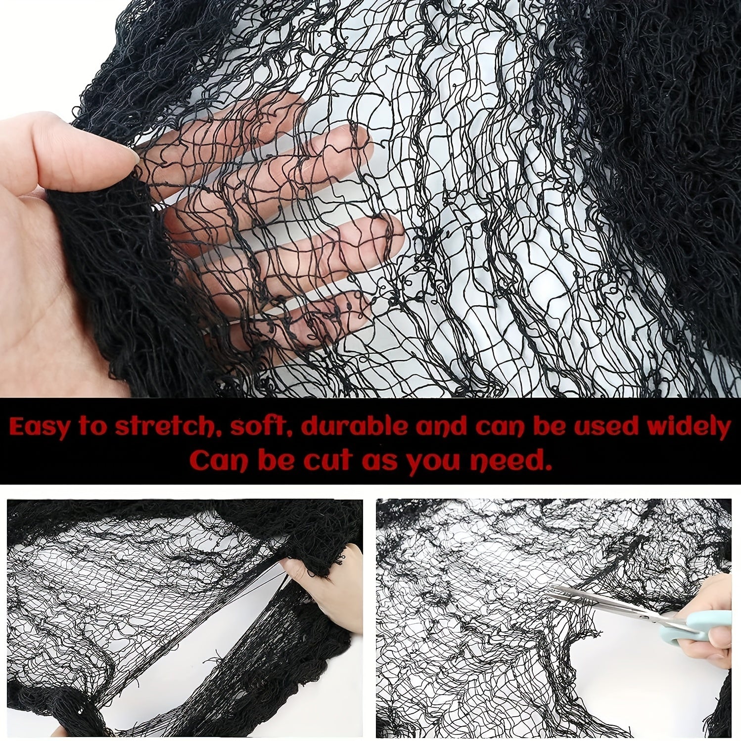 5pcs Halloween Scary Cloth Decor Gauze 190 X 76 Home Wall Decor