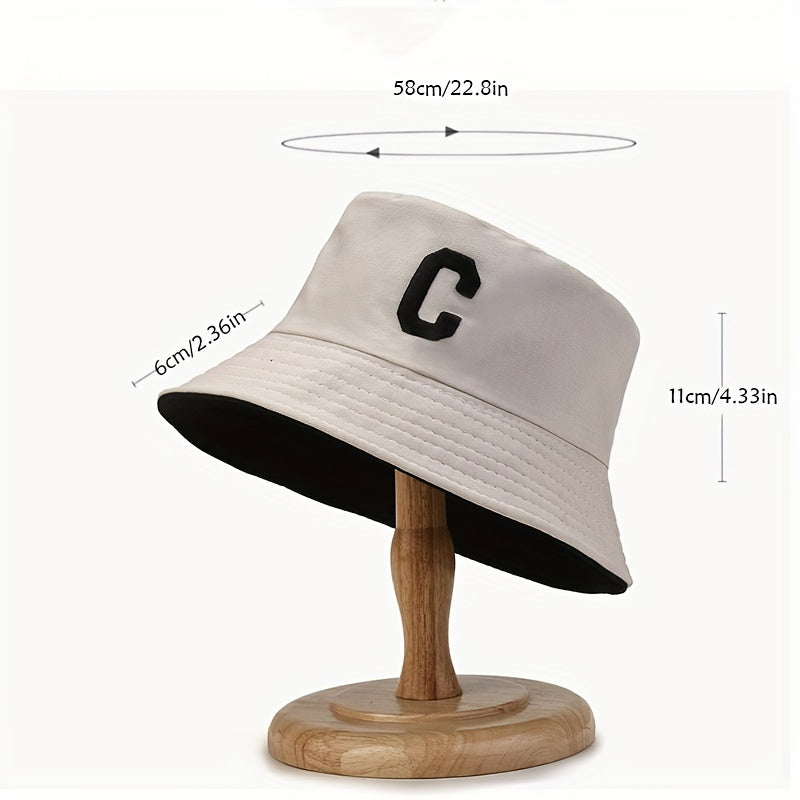 Double Sided Bucket Hat For Men And Women Solid Light Board Sun Hat Couple