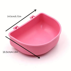 Portable Rabbit Feeder with Hook Durable Plastic Basin Dish