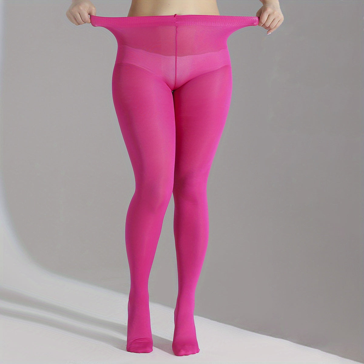  Women's 80D Plain High Rise Pantyhose