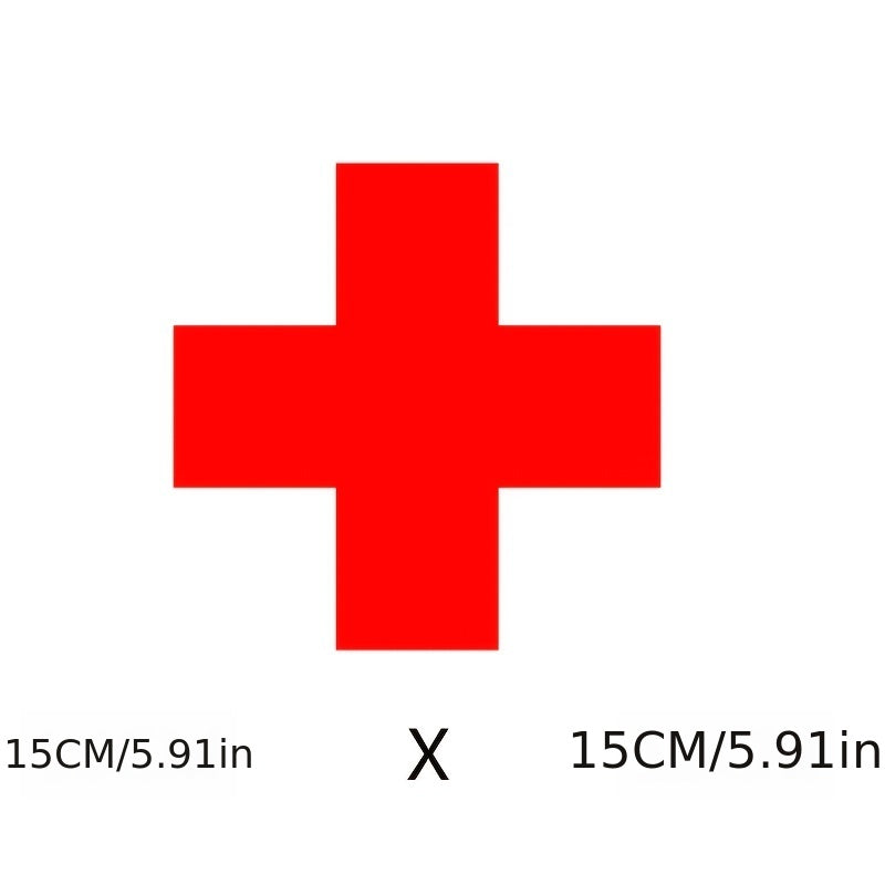 Reflective Red Medical Cross Car Sticker Decals - Stand Out on the Road