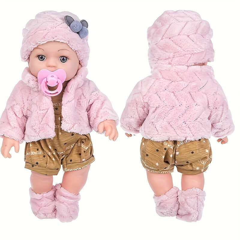 12" Adorable Reborn Doll Gift with Matching Suit Hat & Socks