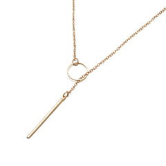 Metal Stick Pendant Necklace