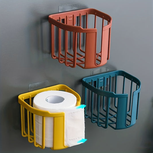 Wall Mounted Toilet Paper Holder Storage Container for Tissue Basket